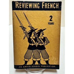 Textbook Reviewing French 2 Years AMSCO 1952 Benita Daley Paperback Vintage